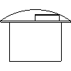 Kanlux S.A. - Binding  in-ground and rollover ROGER DL-2LED6 - Side view dwg