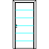 POL-SKONE Sp. z o.o. - Interior doors Size 80 - Front view dwg