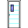 POL-SKONE Sp. z o.o. - Interior doors Size 80 - Front view dwg