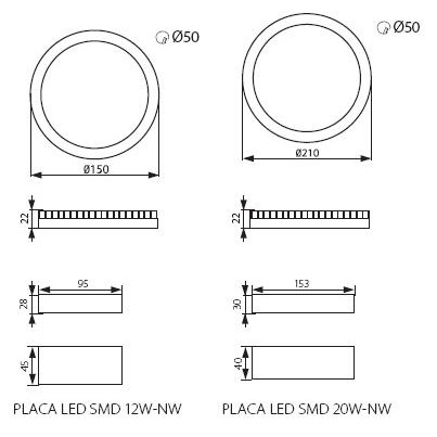 Kanlux S.A. - PLACA Downlight LED SMD 12W-NW - 02