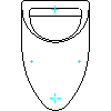 Duravit AG - Urinals Darling New 082,336 - Front view dwg