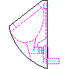 Duravit AG - Urinals Darling New 082,336 - Side view dwg