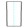 Duravit AG - Semi pedestal 085825 - Front view dwg