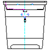 Duravit AG - Sink Esplanade 262285 - Front view dwg