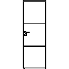 STOLBUD Włoszczowa - Drzwi wewnętrzne A.2.A 700x2067 - widok z przodu dwg