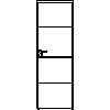 STOLBUD Włoszczowa - Drzwi wewnętrzne A.3.A 700x2067 - widok z przodu dwg