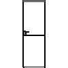 STOLBUD Włoszczowa - Drzwi wewnętrzne A.1.A 700x2067 - widok z przodu dwg