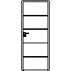 STOLBUD Włoszczowa - Interior doors A.4.A 800x2067 - Front view dwg