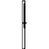 STOLBUD Włoszczowa - Drzwi wewnętrzne DLK 690x2062 - widok z boku dwg