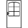 STOLBUD Włoszczowa - Drzwi wewnętrzne DLK 1100x2067 - widok z przodu dwg