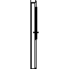 STOLBUD Włoszczowa - Drzwi wewnętrzne DLK 844x2040 - widok z boku dwg