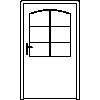 STOLBUD Włoszczowa - Drzwi wewnętrzne DLK 1144x2040 - widok z przodu dwg