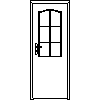 STOLBUD Włoszczowa - Interior doors DLK 744x2040 - Front view dwg