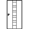 STOLBUD Włoszczowa - Drzwi wewnętrzne A.A 1090x2062 - widok z przodu dwg