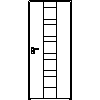 STOLBUD Włoszczowa - Drzwi wewnętrzne A.A 890x2062 - widok z przodu dwg