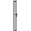 STOLBUD Włoszczowa - Drzwi wewnętrzne A.A 844x2040 - widok z boku dwg