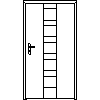 STOLBUD Włoszczowa - Drzwi wewnętrzne A.A 1044x2040 - widok z przodu dwg