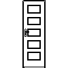 STOLBUD Włoszczowa - Interior doors B.5.0 690x2062 - Front view dwg