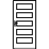 STOLBUD Włoszczowa - Interior doors B.5.0 990x2062 - Front view dwg