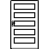 STOLBUD Włoszczowa - Interior doors B.5.0 1190x2062 - Front view dwg