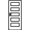 STOLBUD Włoszczowa - Interior doors B.5.0 890x2062 - Front view dwg