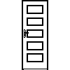 STOLBUD Włoszczowa - Interior doors B.5.0 790x2062 - Front view dwg