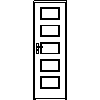 STOLBUD Włoszczowa - Interior doors B.5.0 700x2067 - Front view dwg