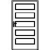 STOLBUD Włoszczowa - Interior doors B.5.0 1100x2067 - Front view dwg