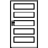 STOLBUD Włoszczowa - Interior doors B.5.0 1200x2067 - Front view dwg