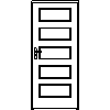 STOLBUD Włoszczowa - Interior doors B.5.0 900x2067 - Front view dwg