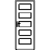 STOLBUD Włoszczowa - Interior doors B.5.0 800x2067 - Front view dwg