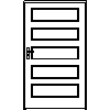 STOLBUD Włoszczowa - Interior doors B.5.4 1200x2067 - Front view dwg