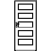 STOLBUD Włoszczowa - Interior doors B.5.4 900x2067 - Front view dwg