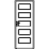 STOLBUD Włoszczowa - Interior doors B.5.4 800x2067 - Front view dwg