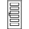 STOLBUD Włoszczowa - Interior doors C.6.0 944x2040 - Front view dwg