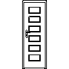 STOLBUD Włoszczowa - Interior doors C.6.6 644x2040 - Front view dwg