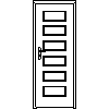 STOLBUD Włoszczowa - Interior doors C.6.6 744x2040 - Front view dwg