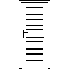 STOLBUD Włoszczowa - Interior doors B.5.0 844x2040 - Front view dwg