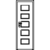 STOLBUD Włoszczowa - Interior doors B.5.0 644x2040 - Front view dwg