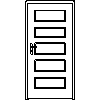 STOLBUD Włoszczowa - Interior doors B.5.0 944x2040 - Front view dwg