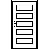 STOLBUD Włoszczowa - Interior doors B.5.0 1044x2040 - Front view dwg