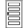 STOLBUD Włoszczowa - Interior doors B.5.0 1144x2040 - Front view dwg