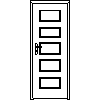 STOLBUD Włoszczowa - Interior doors B.5.0 744x2040 - Front view dwg