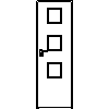 STOLBUD Włoszczowa - Interior doors A.3.2 690x2062 - Front view dwg