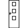 STOLBUD Włoszczowa - Interior doors A.3.2 790x2062 - Front view dwg