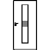 STOLBUD Włoszczowa - Interior doors D.1.A 990x2062 - Front view dwg