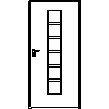 STOLBUD Włoszczowa - Interior doors D.1.C 990x2062 - Front view dwg