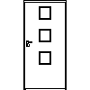 STOLBUD Włoszczowa - Interior doors A.3.2 1000x2067 - Front view dwg