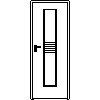 STOLBUD Włoszczowa - Interior doors D.1.A 800x2067 - Front view dwg