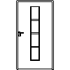 STOLBUD Włoszczowa - Interior doors D.1.B 1100x2067 - Front view dwg